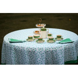 Green Round table Cloth for six