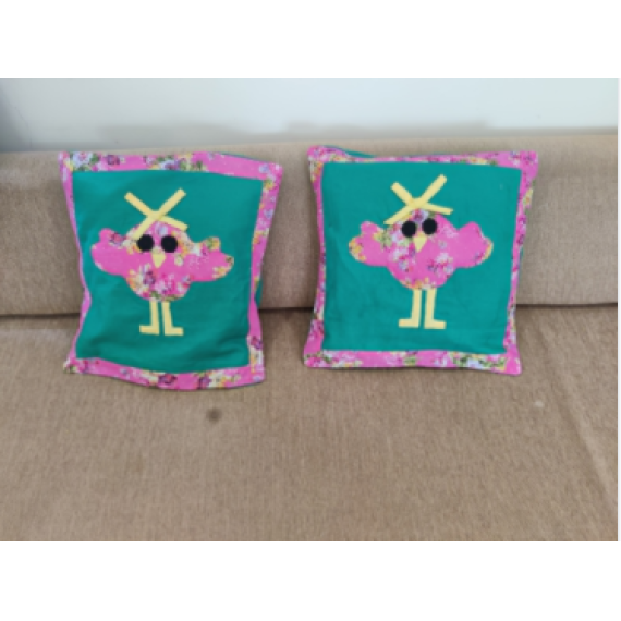 Green doll cushion covers