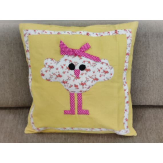 Yellow doll cushion cover