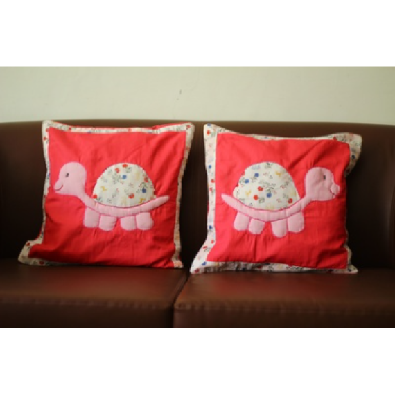 Pink tortoise cushion covers