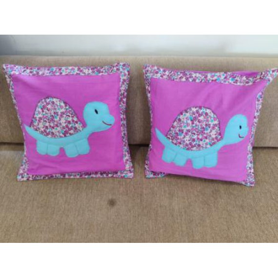 Purple turtle cushion covers