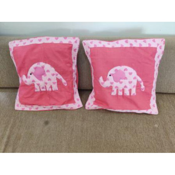 Pink elephant cushion covers