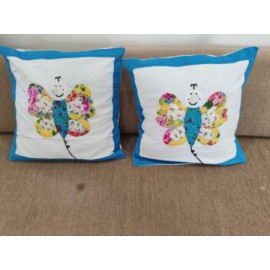 White butterfly cushion covers