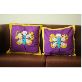 Purple butterfly cushion covers