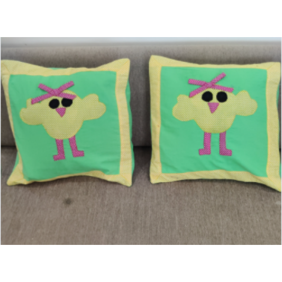 Yellow doll cushion covers