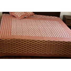 Red paisley double bed cover