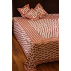 Red paisley double bed cover