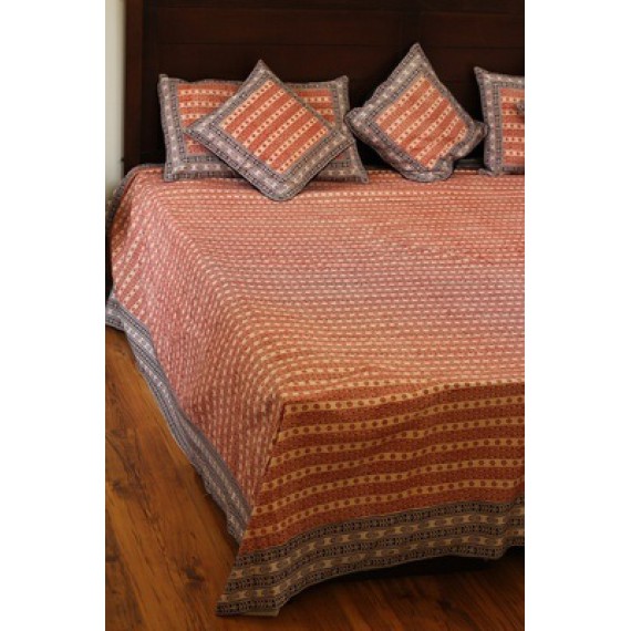 Maroon bagh bed cover