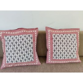 Maroon and black flower printed cushion covers