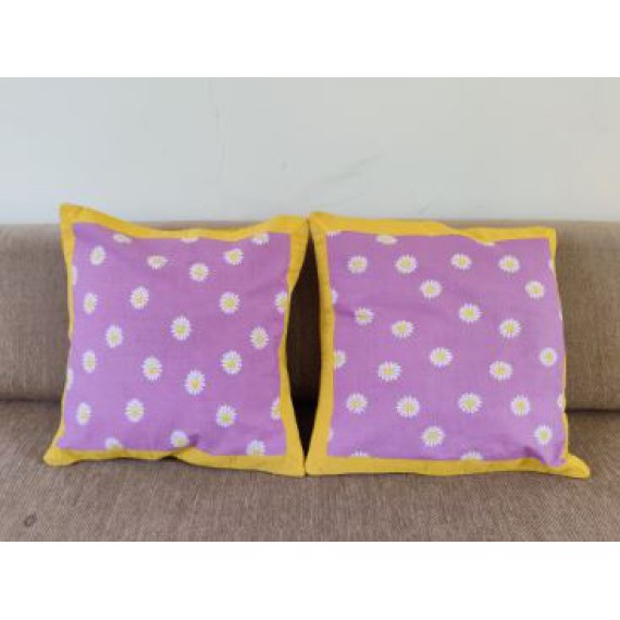 Daisy yellow cushion covers