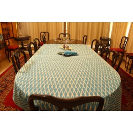 Neela Ikat table cloth for eight