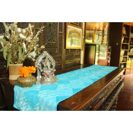 Blue Ikat Table Runner