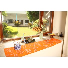 Orange Ikat Table Runner