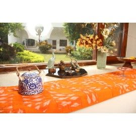 Orange Ikat Table Runner